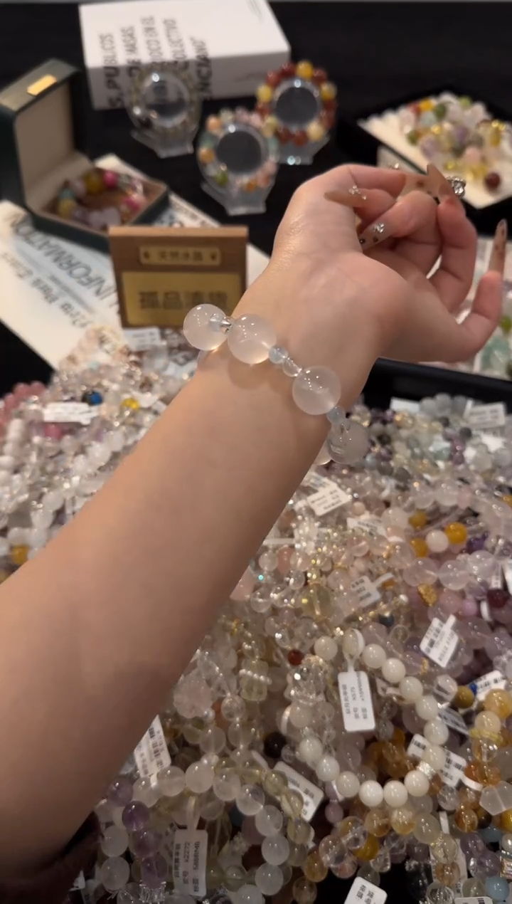 未镶嵌手链水晶奶白晶x3336