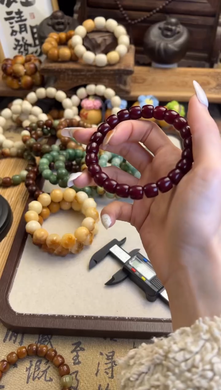 【闪购商品】菩提根/象牙果手串琼玖木作卡9砂砂供桶珠手串