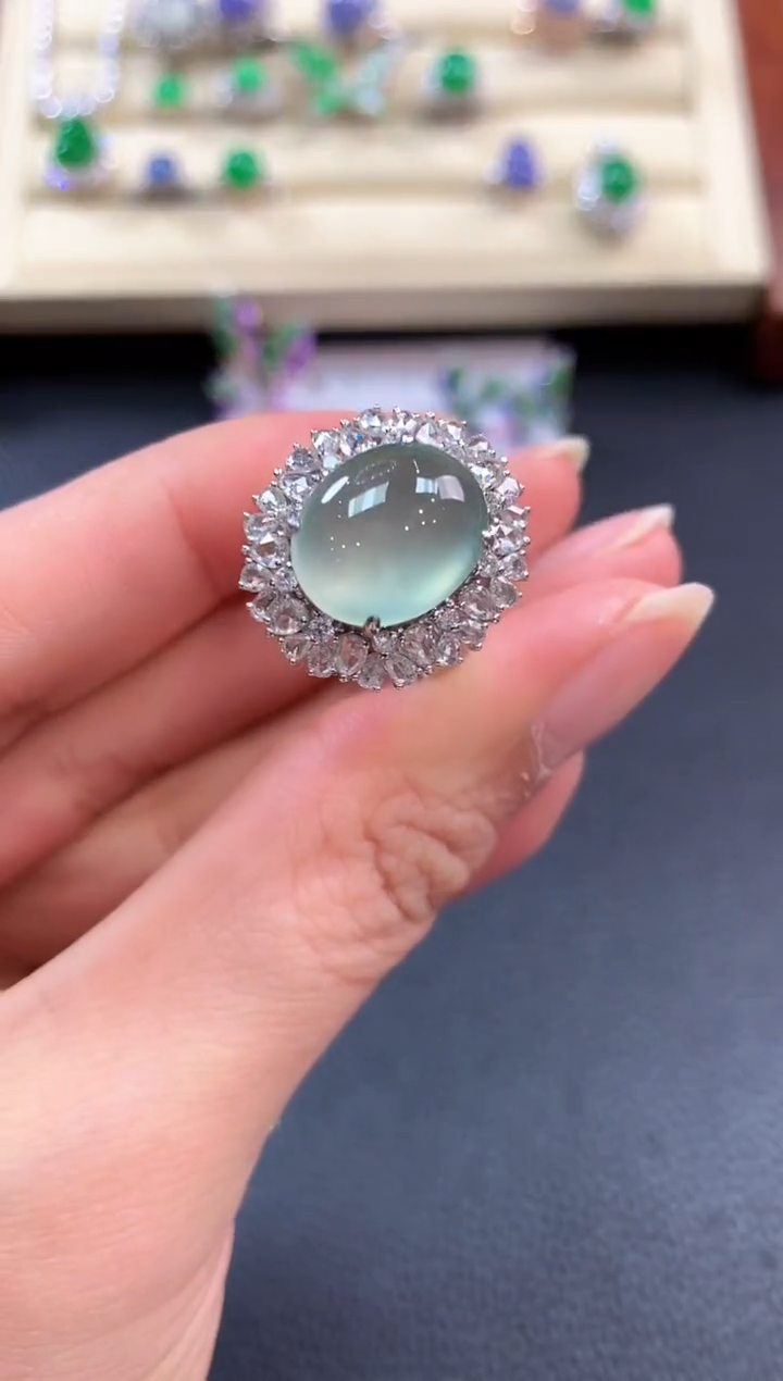 【闪购商品】翡翠戒指18K金镶嵌b230  不退换