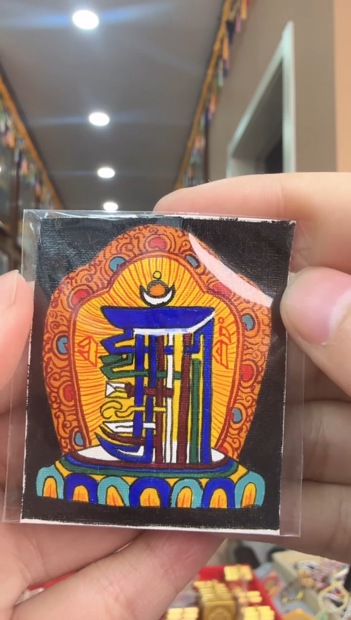 吊坠十-热贡纯手绘唐卡