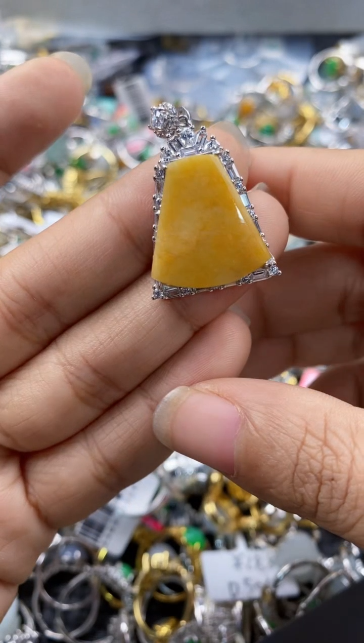 银S925镶嵌戒指翡翠555---4