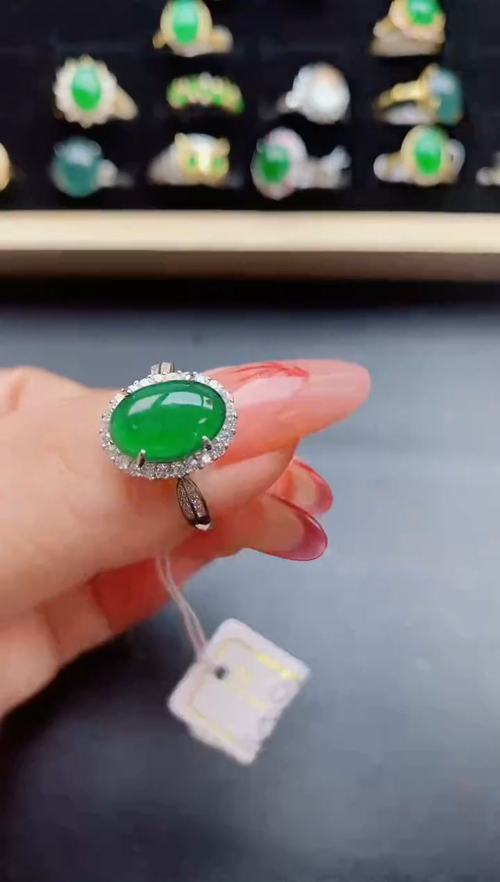 【闪购商品】翡翠戒指银S925镶嵌321321