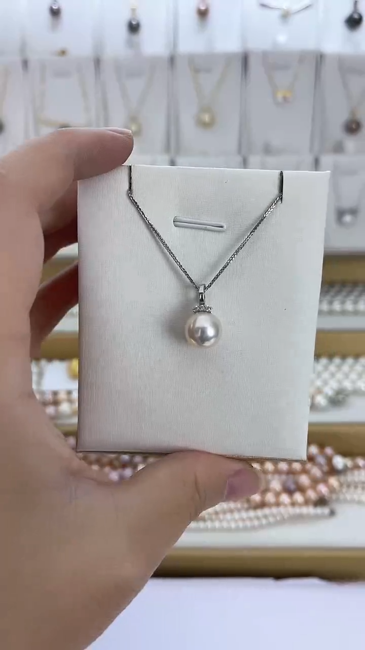 【闪购商品】淡水珍珠颈饰未镶嵌05天然极光奥白光吊坠睫毛款
