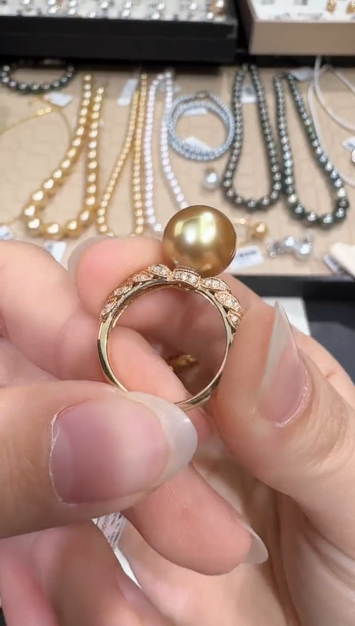 【闪购商品】海水珍珠戒指18K金镶嵌X0225-532-150/18k