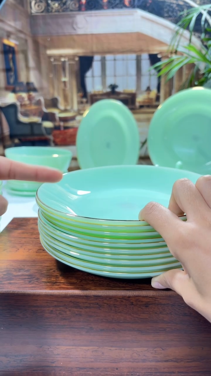 【闪购商品】...8英寸深盘10个  玉瓷【贝美】