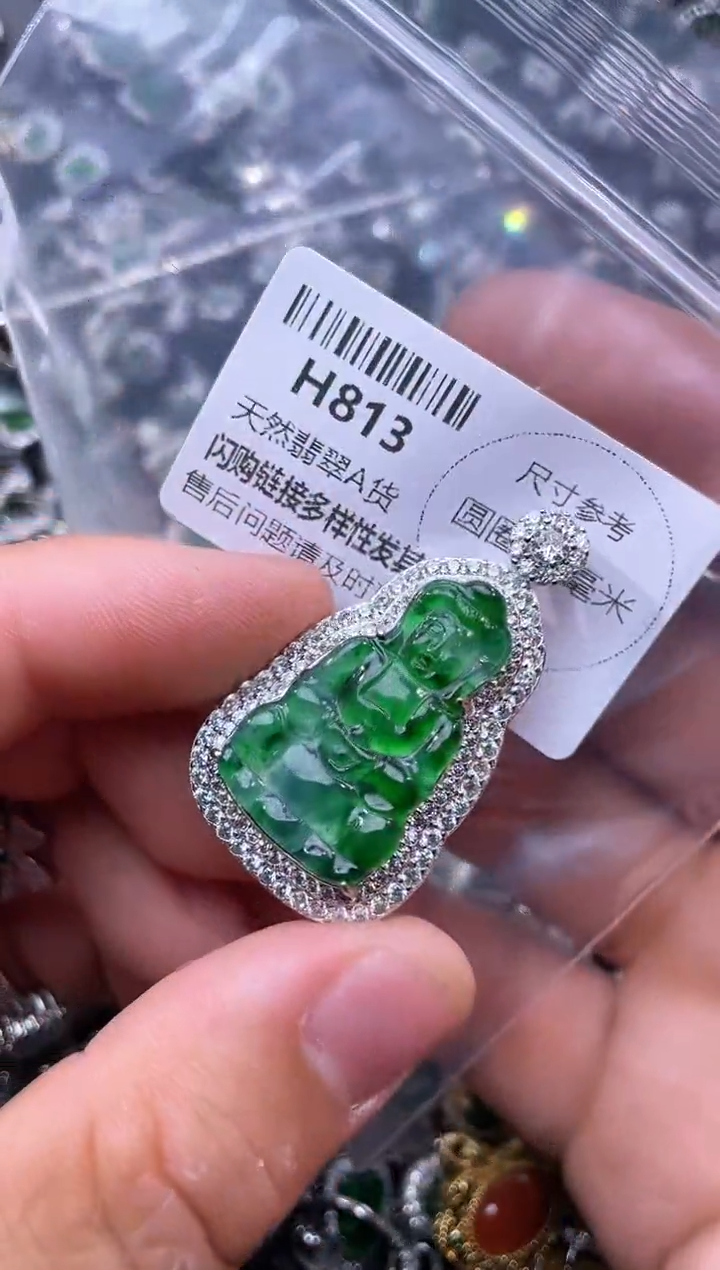 【闪购商品】翡翠颈饰未镶嵌H813吊坠