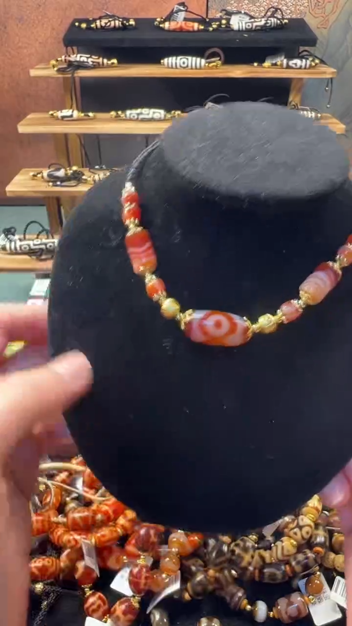 玛瑙/玉髓（覆膜）颈饰未镶嵌121(微瑕随机发货）