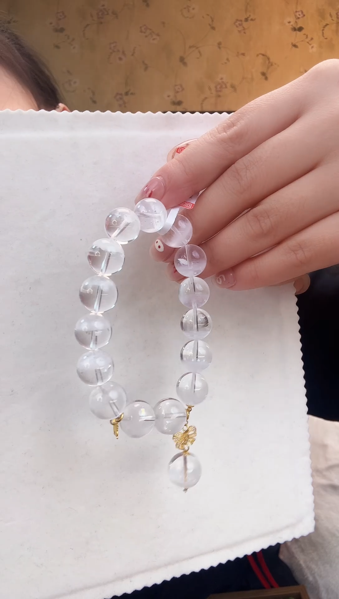 【闪购商品】烟晶手串未镶嵌白幽灵手串约996