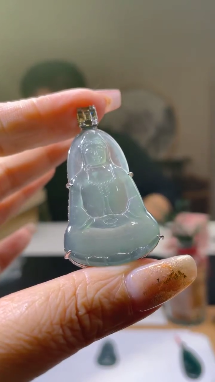 【闪购商品】定制翡翠银S925镶嵌00071137