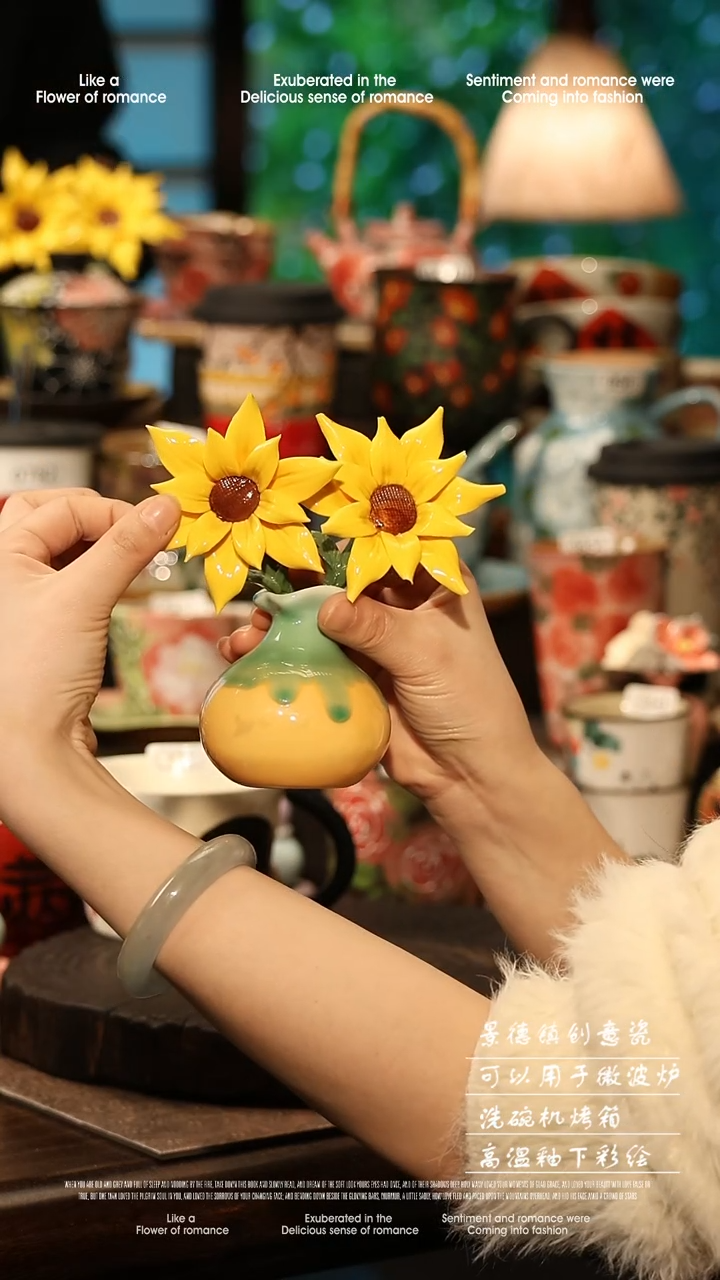 陶瓷景德镇高温釉下彩手工手绘款式@G100@