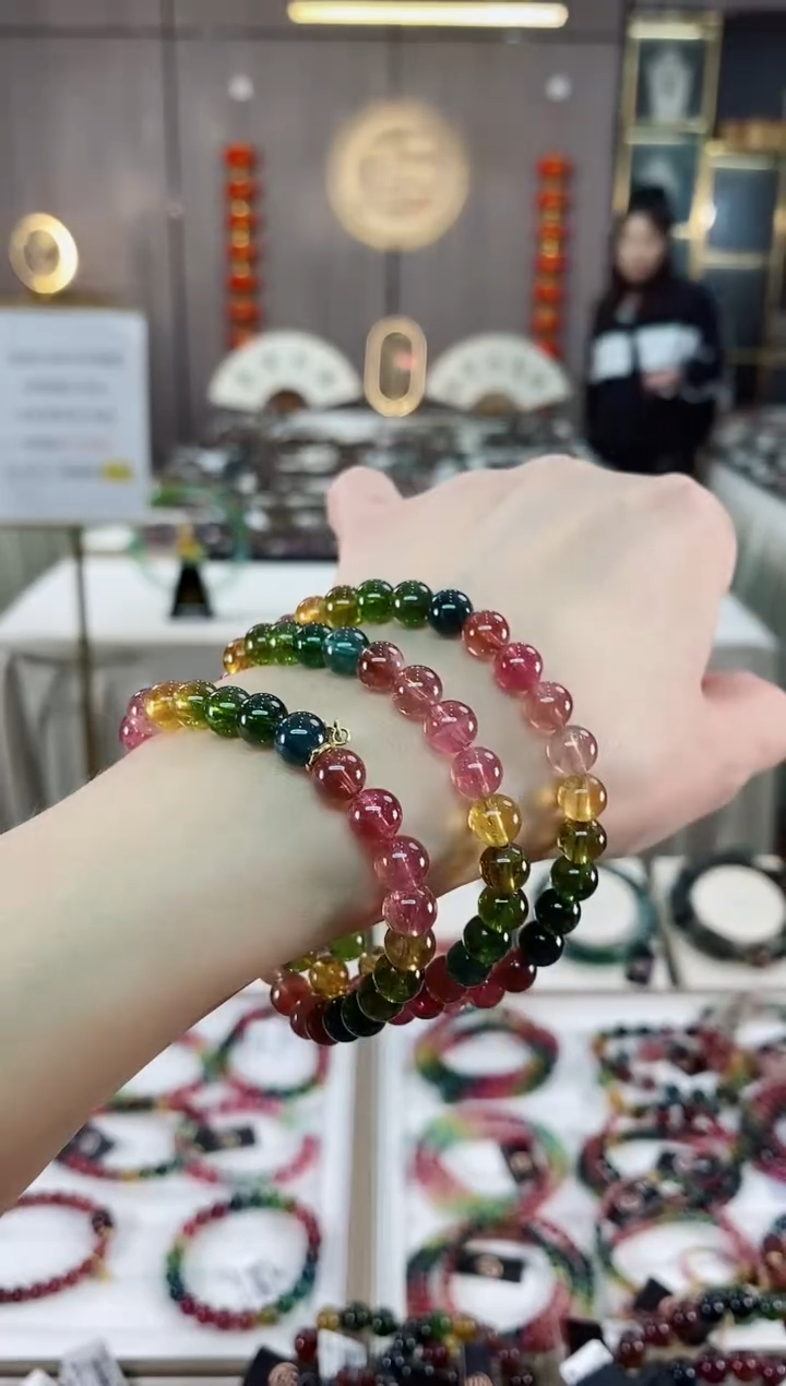 【闪购商品】三圈手串6mm+未镶嵌碧玺（多样性发一条）hon