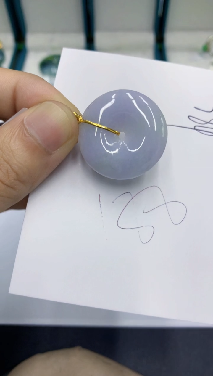 颈饰18K金镶嵌翡翠翡翠