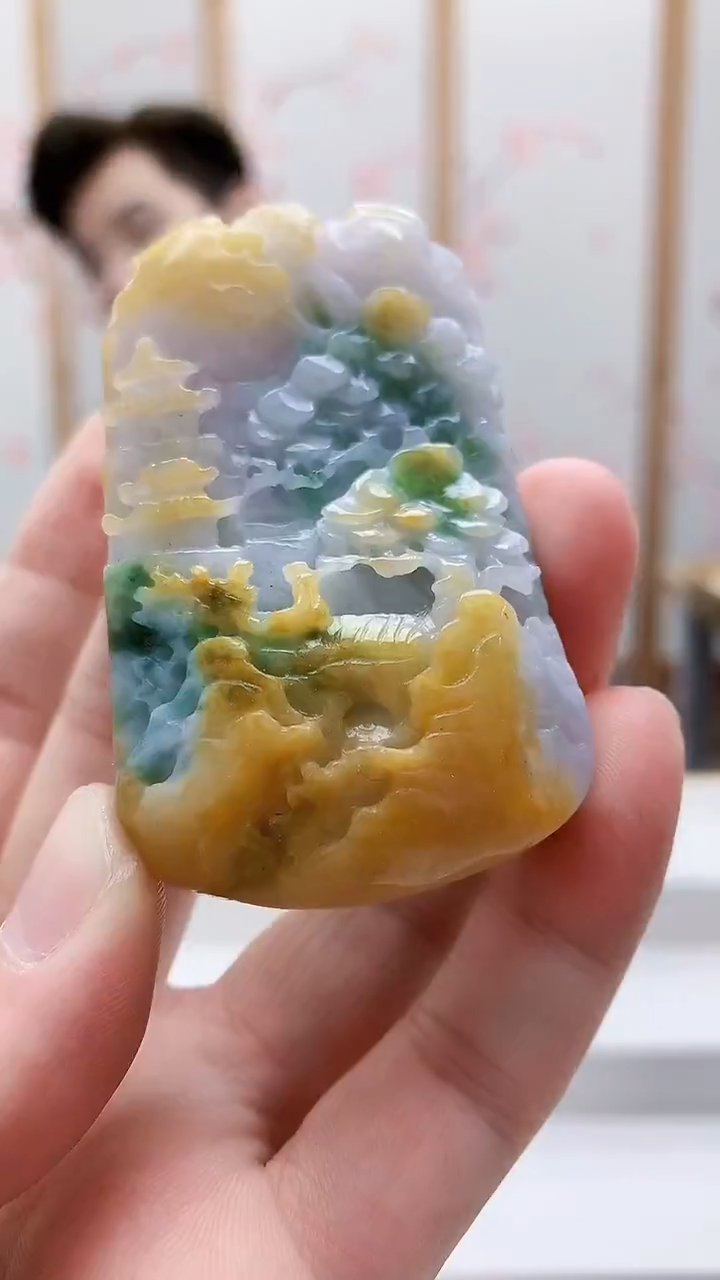 未镶嵌定制翡翠5163bb-毛货挂件34