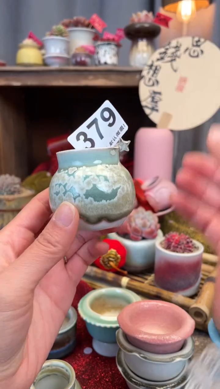 【闪购商品】摆件379景德镇手工花盆 默认微瑕