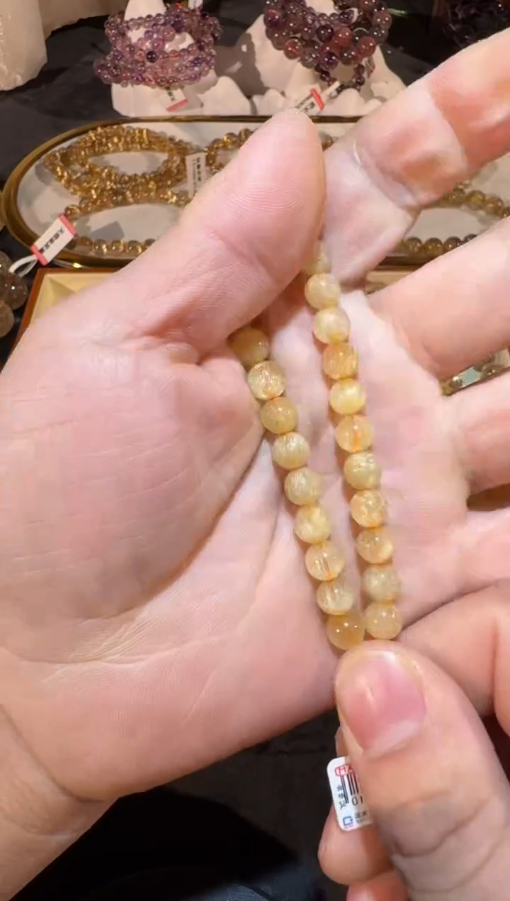 未镶嵌手串发晶SJ-727金发晶