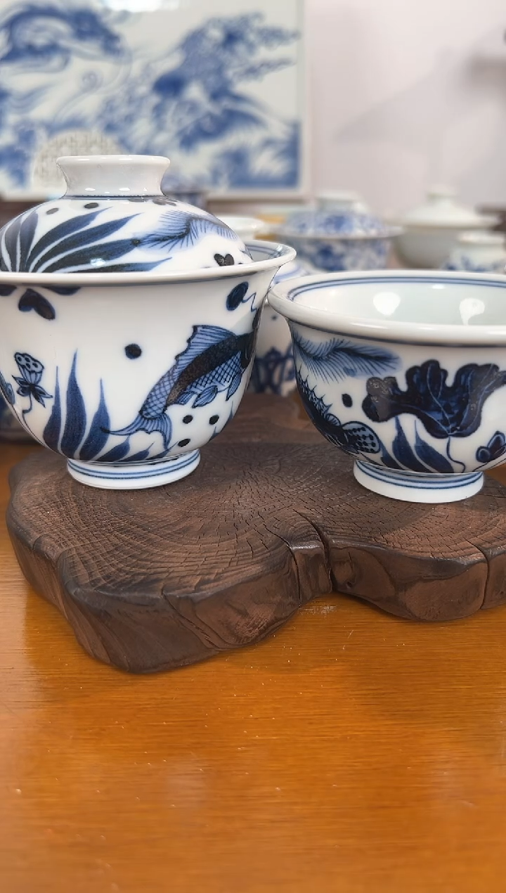 【闪购商品】照夜白青花鱼藻套组