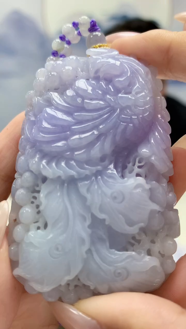 未镶嵌定制翡翠5060xx-毛货挂件162