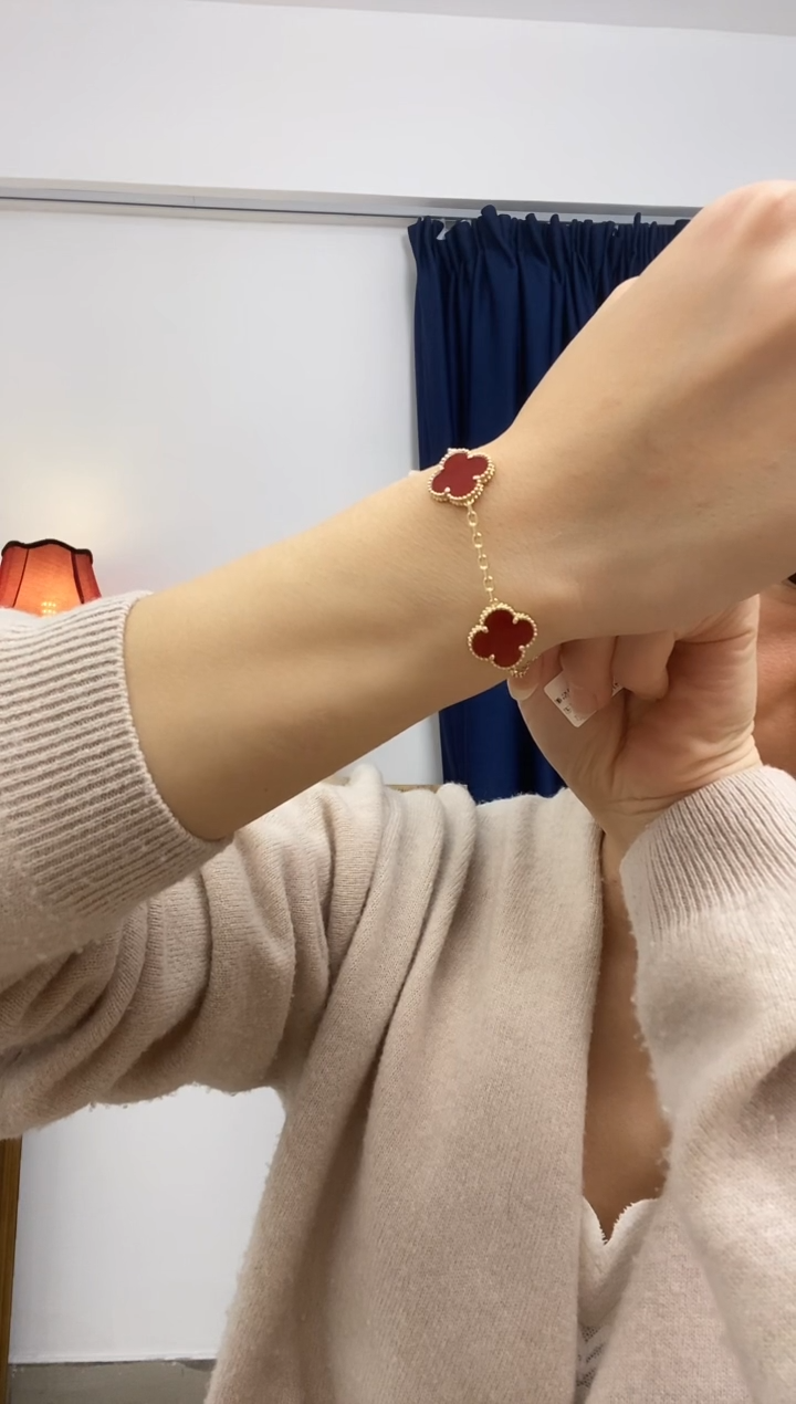 【闪购商品】玛瑙/玉髓手链18K金镶嵌手链