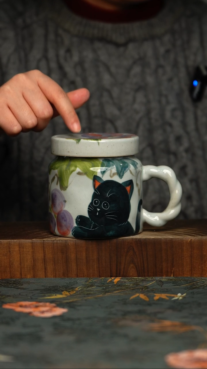 瓷片手工手绘釉下彩同款