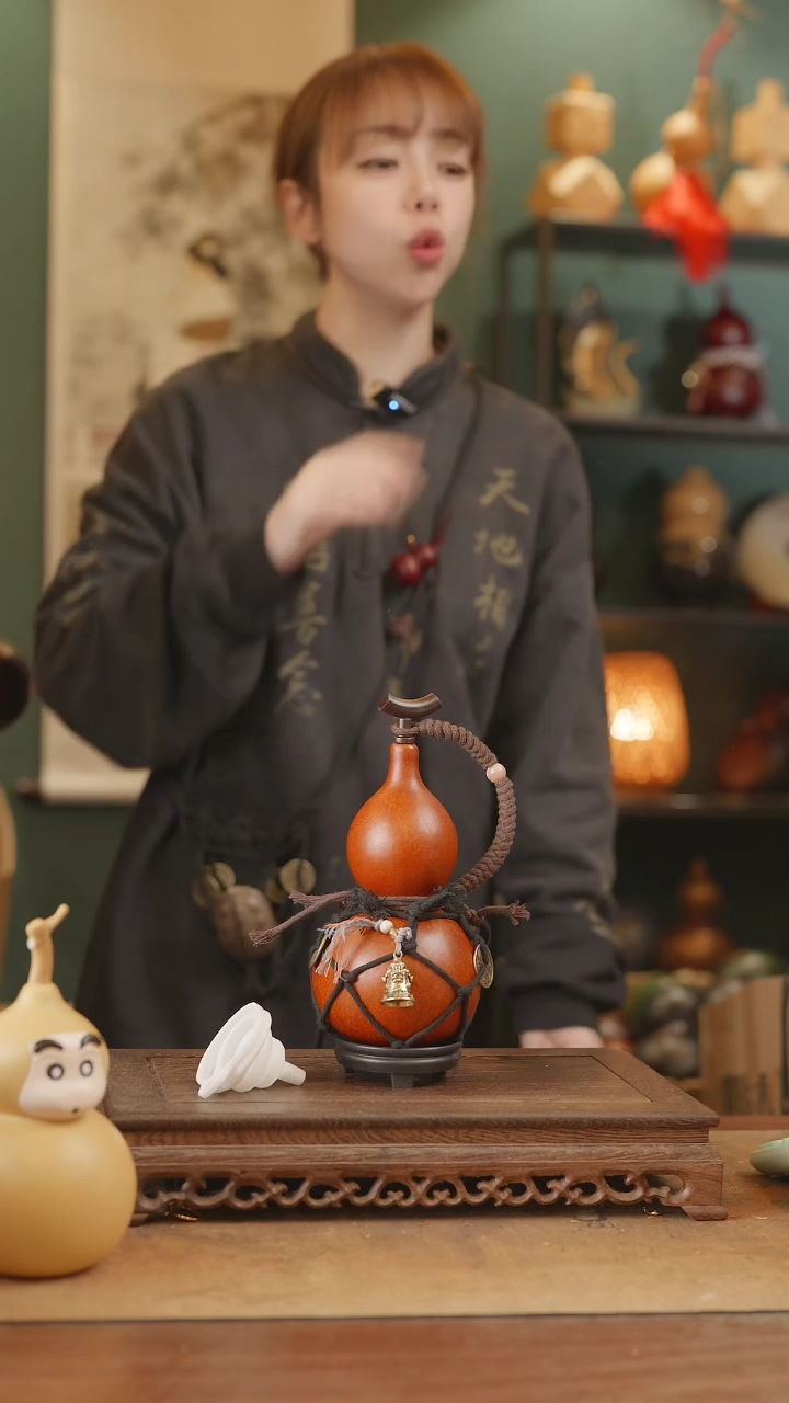 【闪购商品】66号精品天然大漆工艺防渗内胆酒葫芦~