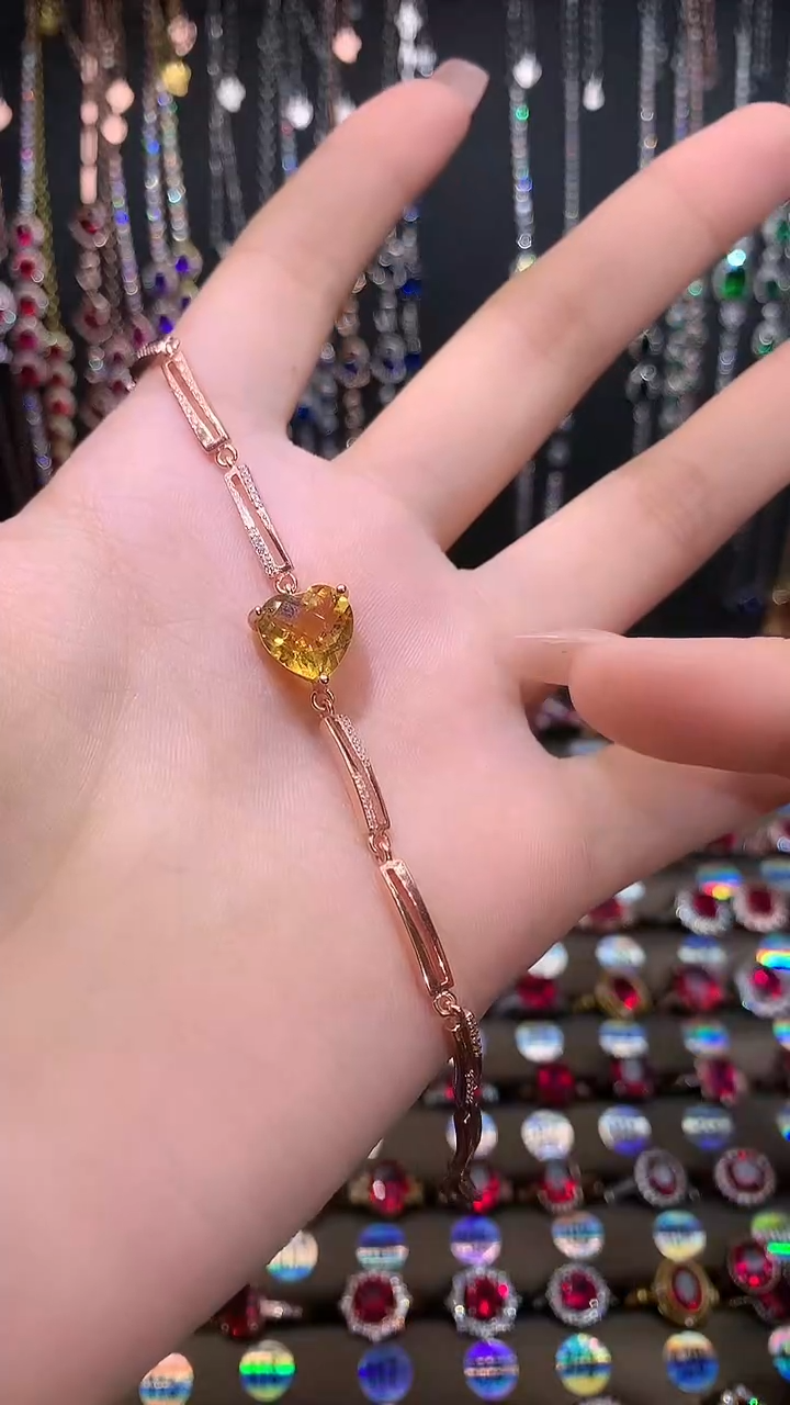 【闪购商品】水晶手链银S925镶嵌玫瑰金