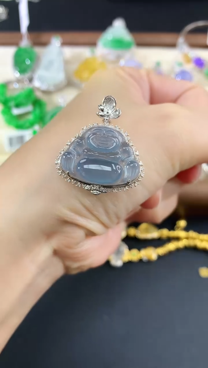 吊坠(不含链)18K金镶嵌翡翠200|7980