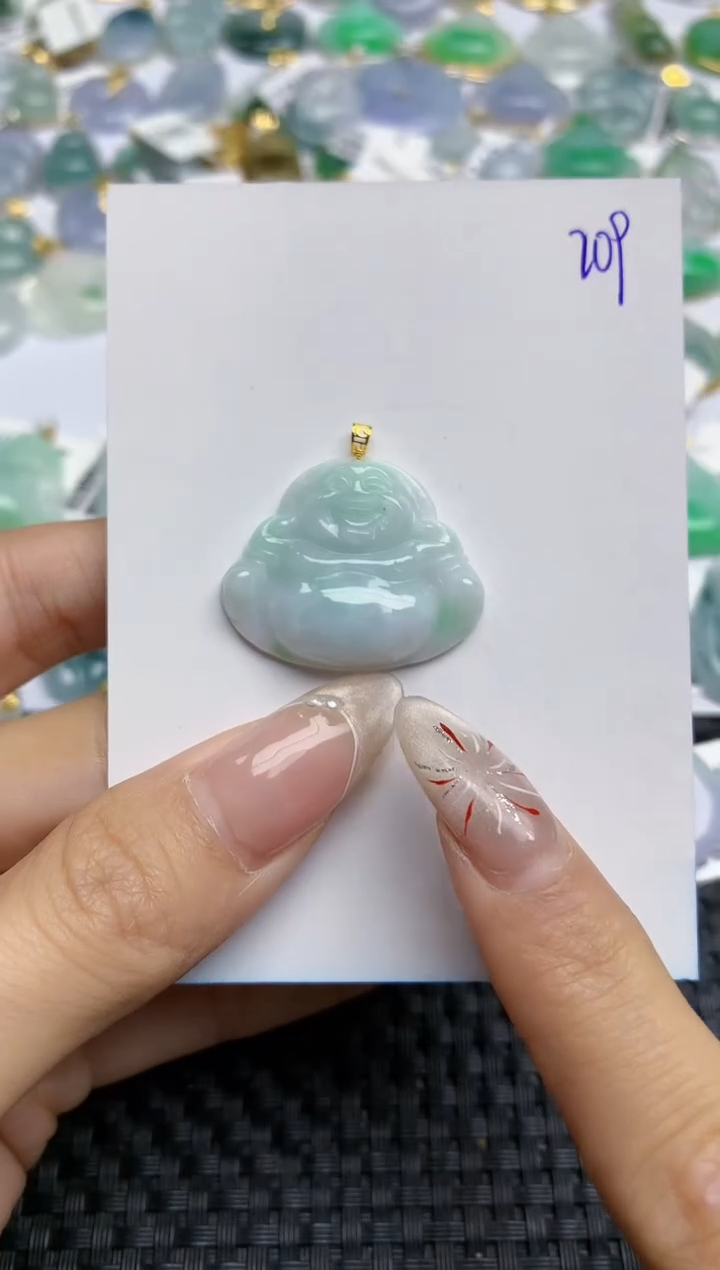 【闪购商品】翡翠颈饰18K金镶嵌天然翡翠A货