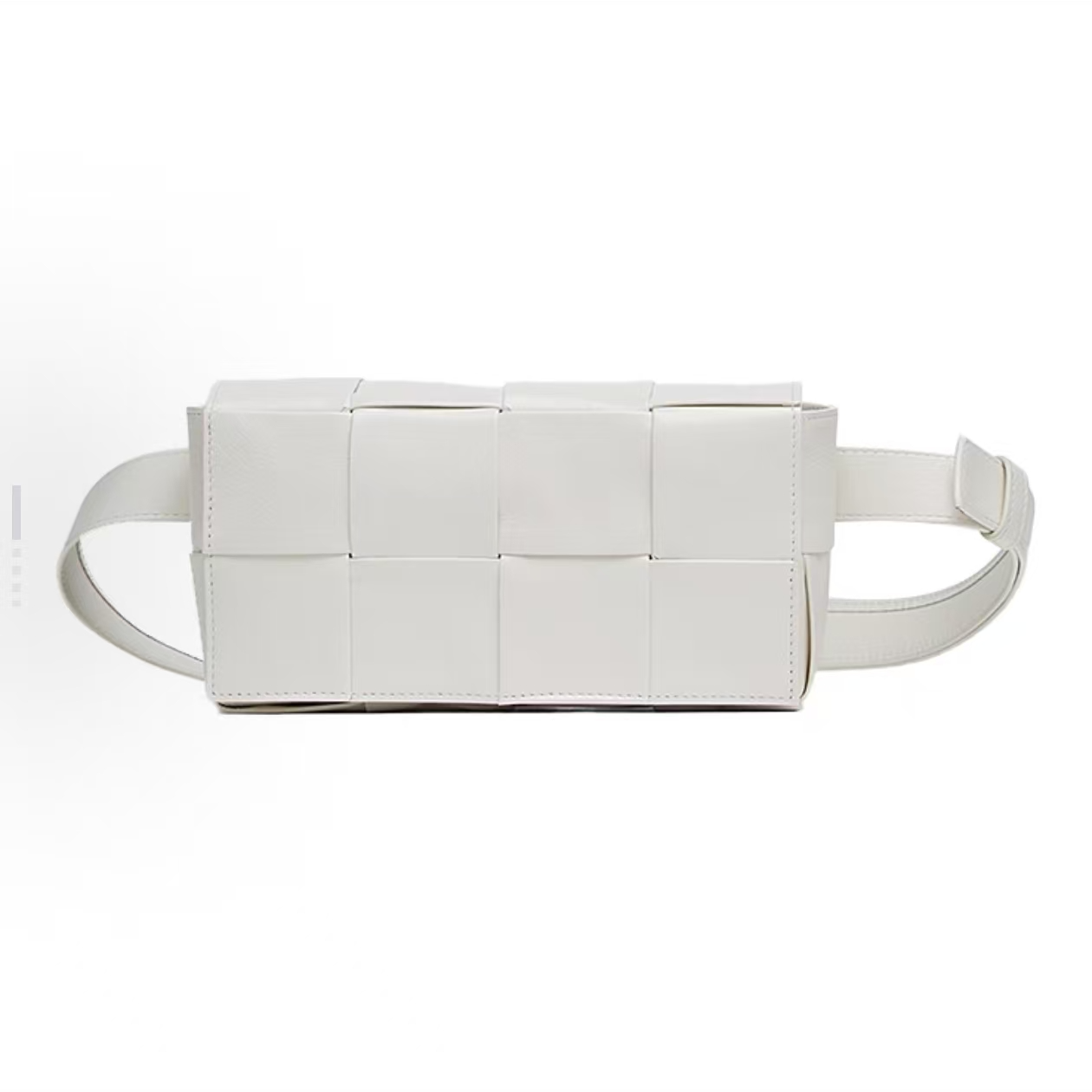 95新 BOTTEGA VENETA/葆蝶家 白色编织腰包/