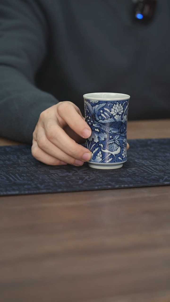 【瓷见如故】逸古堂一鹭莲鱼闻香杯