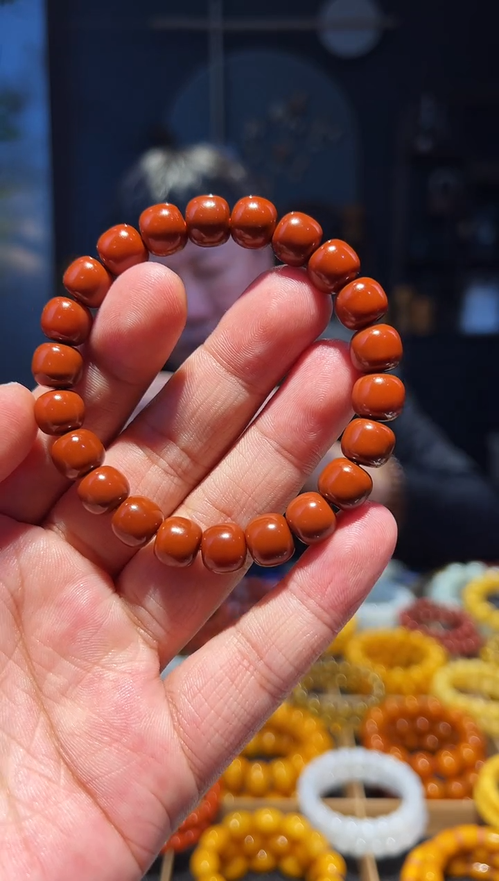 未镶嵌手串南红玛瑙10+牛血红