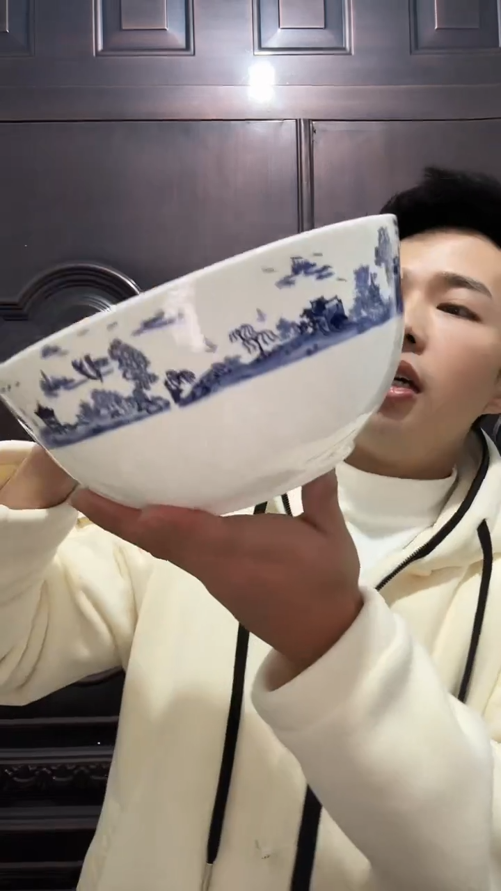 【闪购商品】瓷片青花大汤碗单个