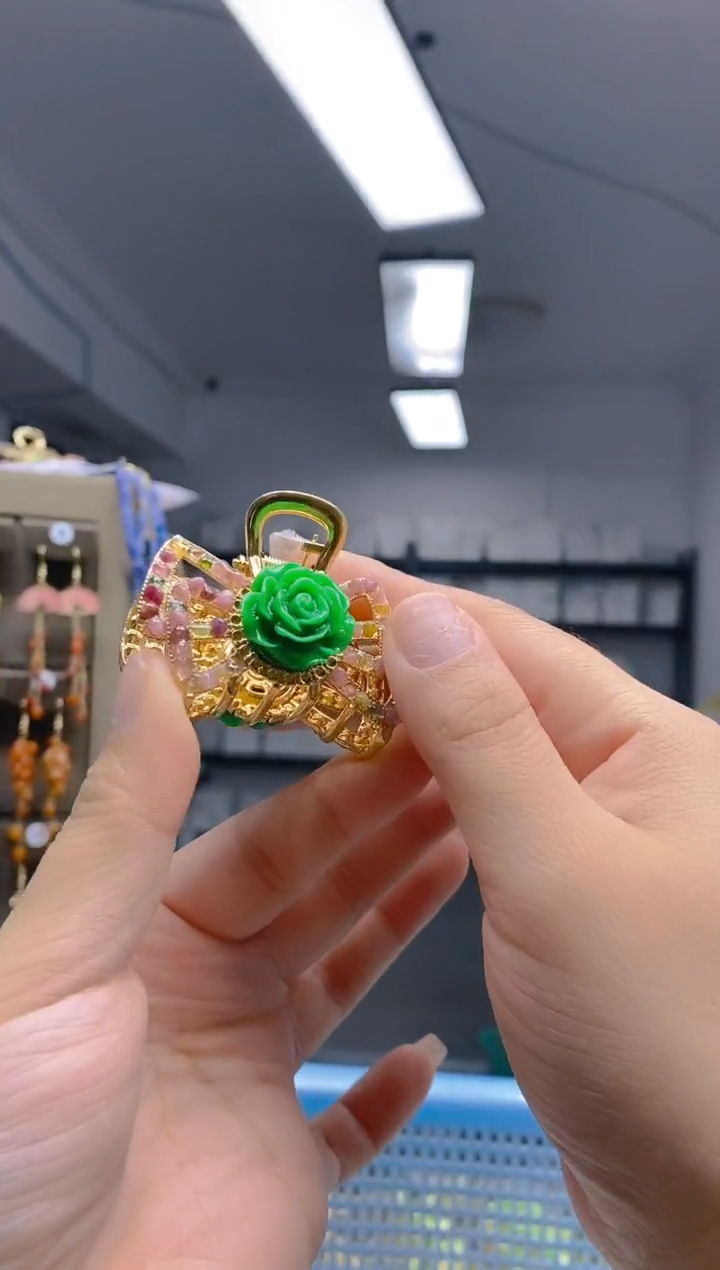 【闪购商品】碧玺耳饰合金281发夹