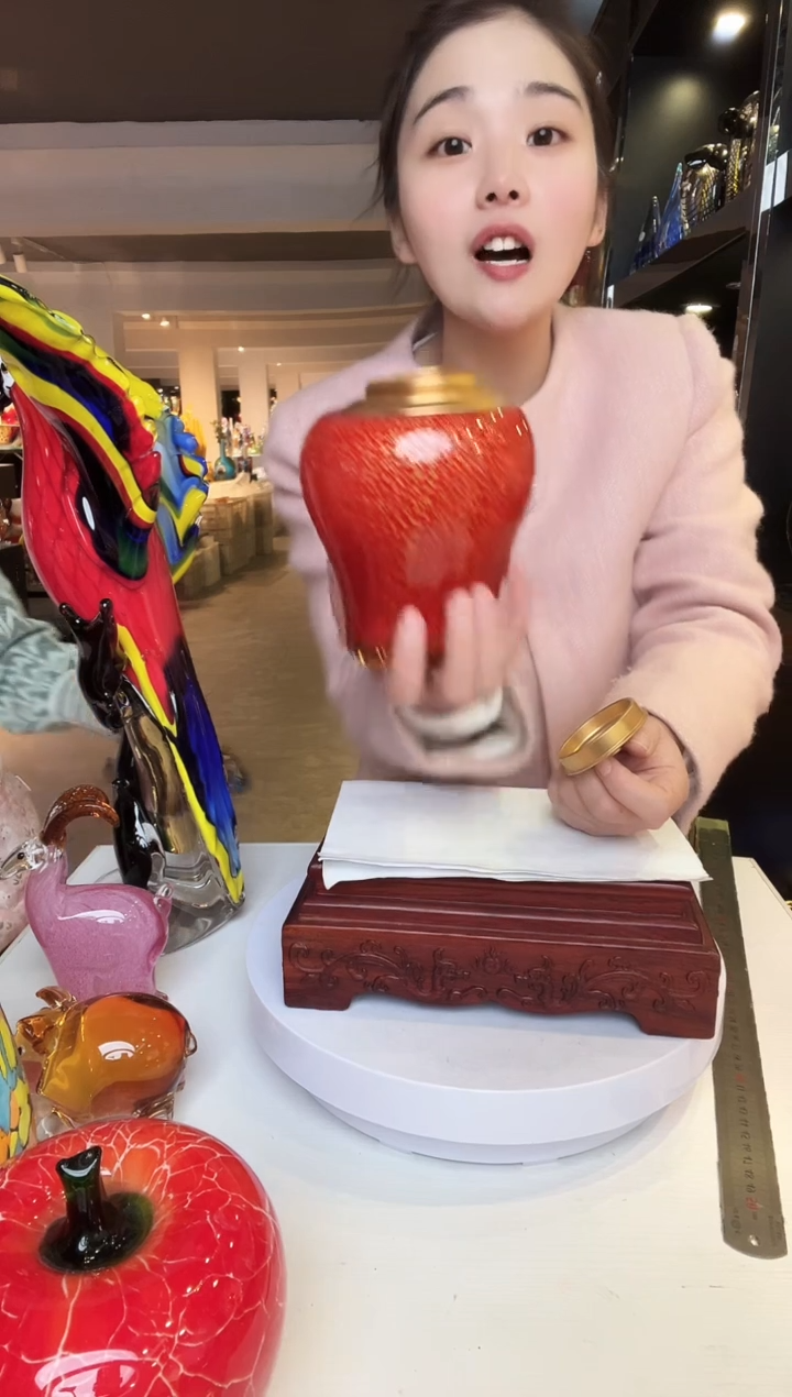 【闪购商品】茶盏琉璃摆件家居摆件