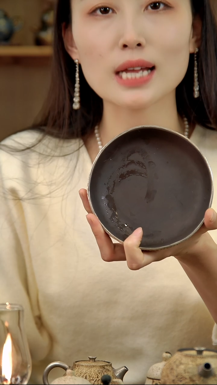 言野手作 粉引仿古三足壶承