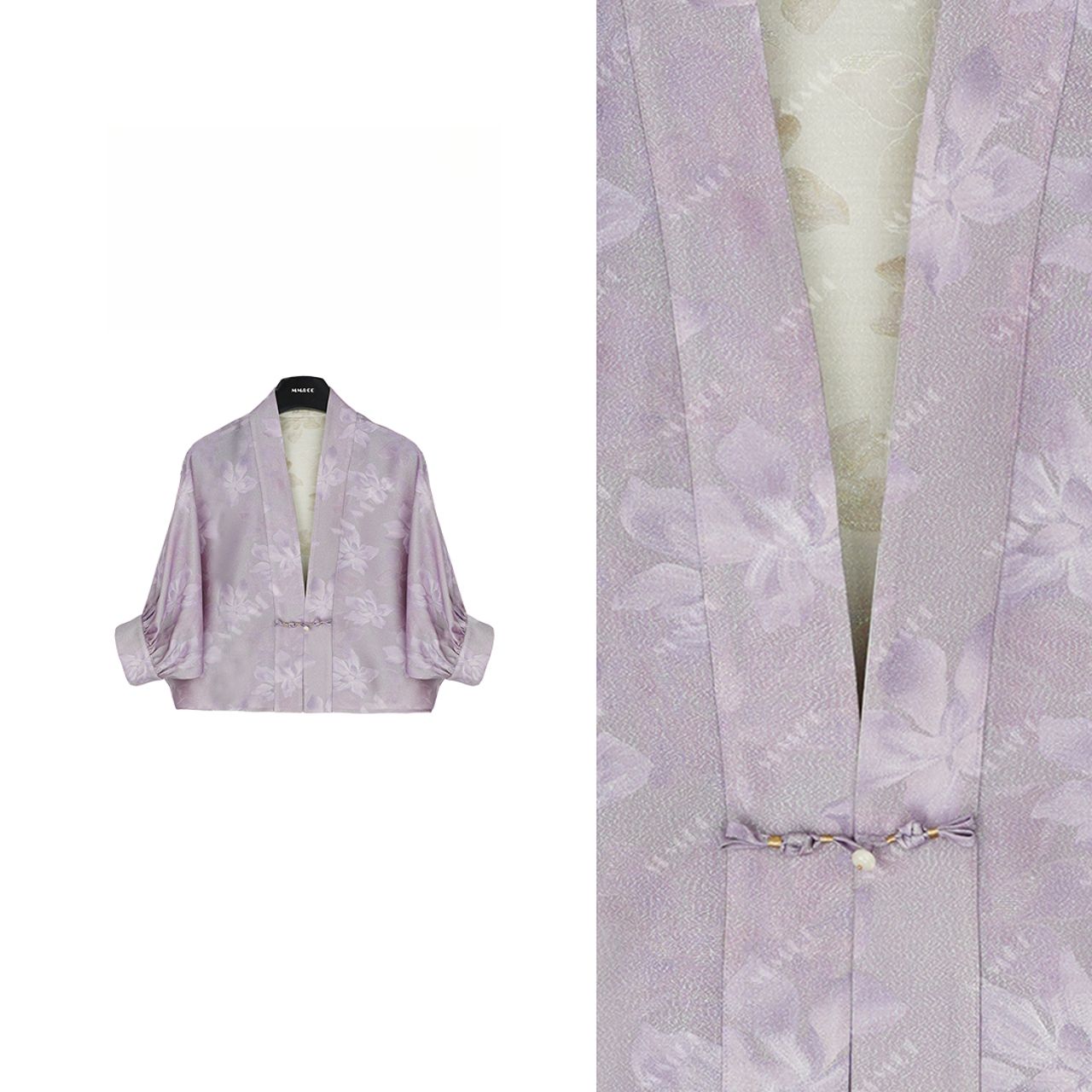 【海棠】桑蚕丝欧若风新中式国风双面穿高级减龄上衣LYGSY0263