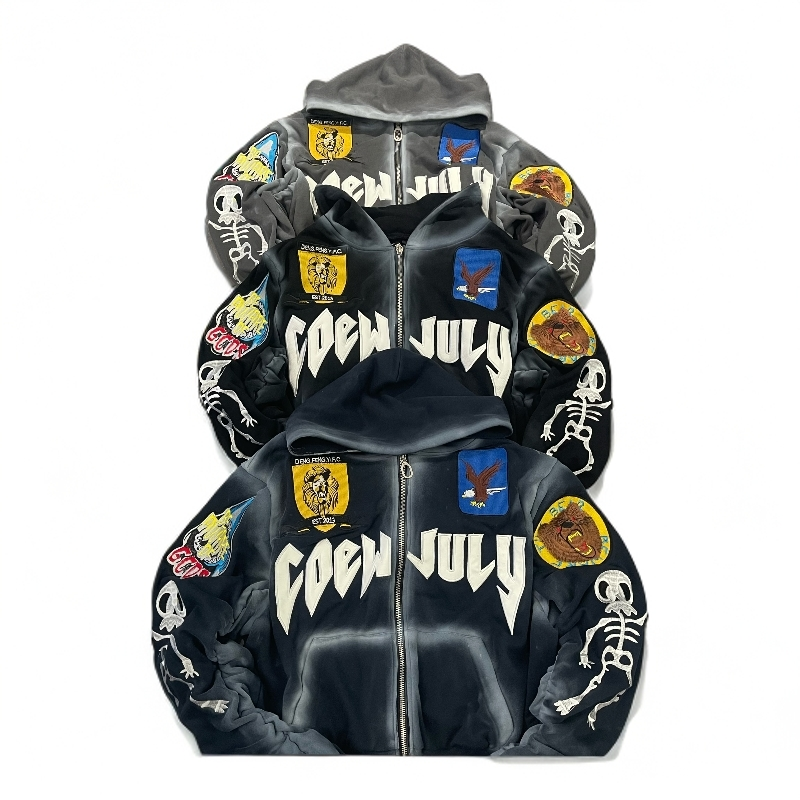 Coew July 原创设计 丛林法则全刺绣卫衣 314