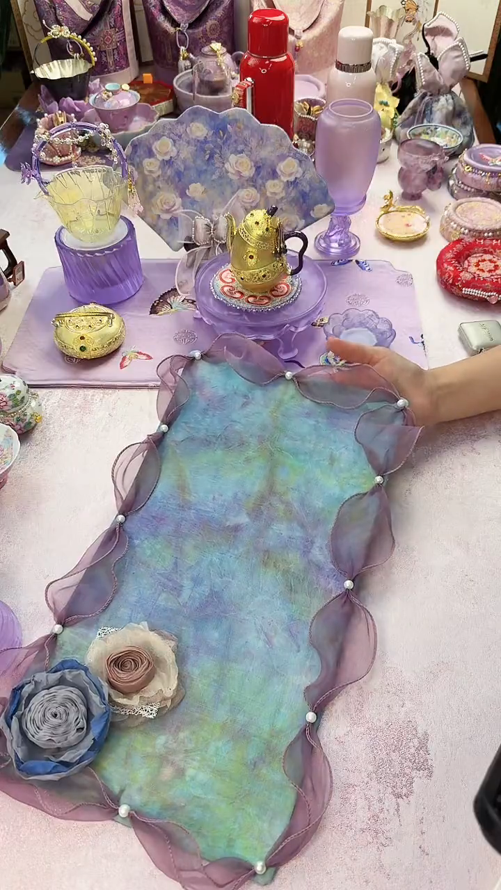 121植物扎染烟熏玫瑰茶席