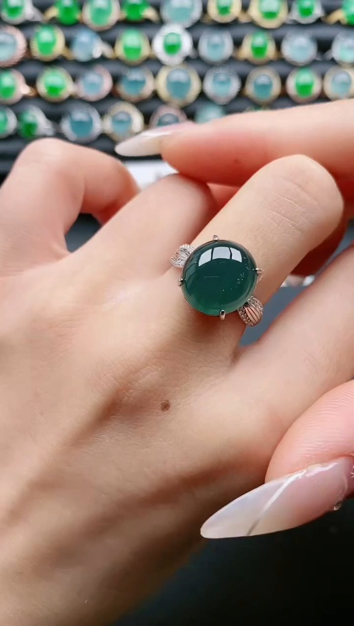 【闪购商品】翡翠戒指银S925镶嵌11111111