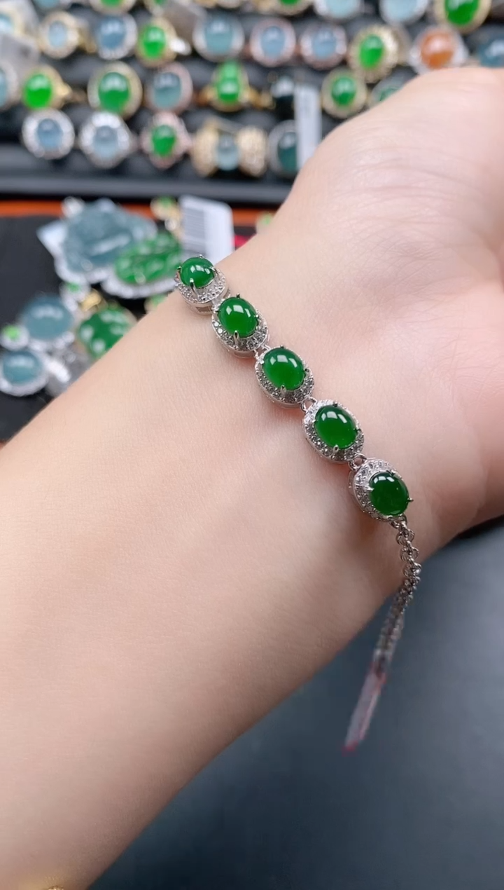 银S925镶嵌戒指翡翠111