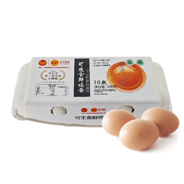 正大可生食鲜鸡蛋10枚 500g