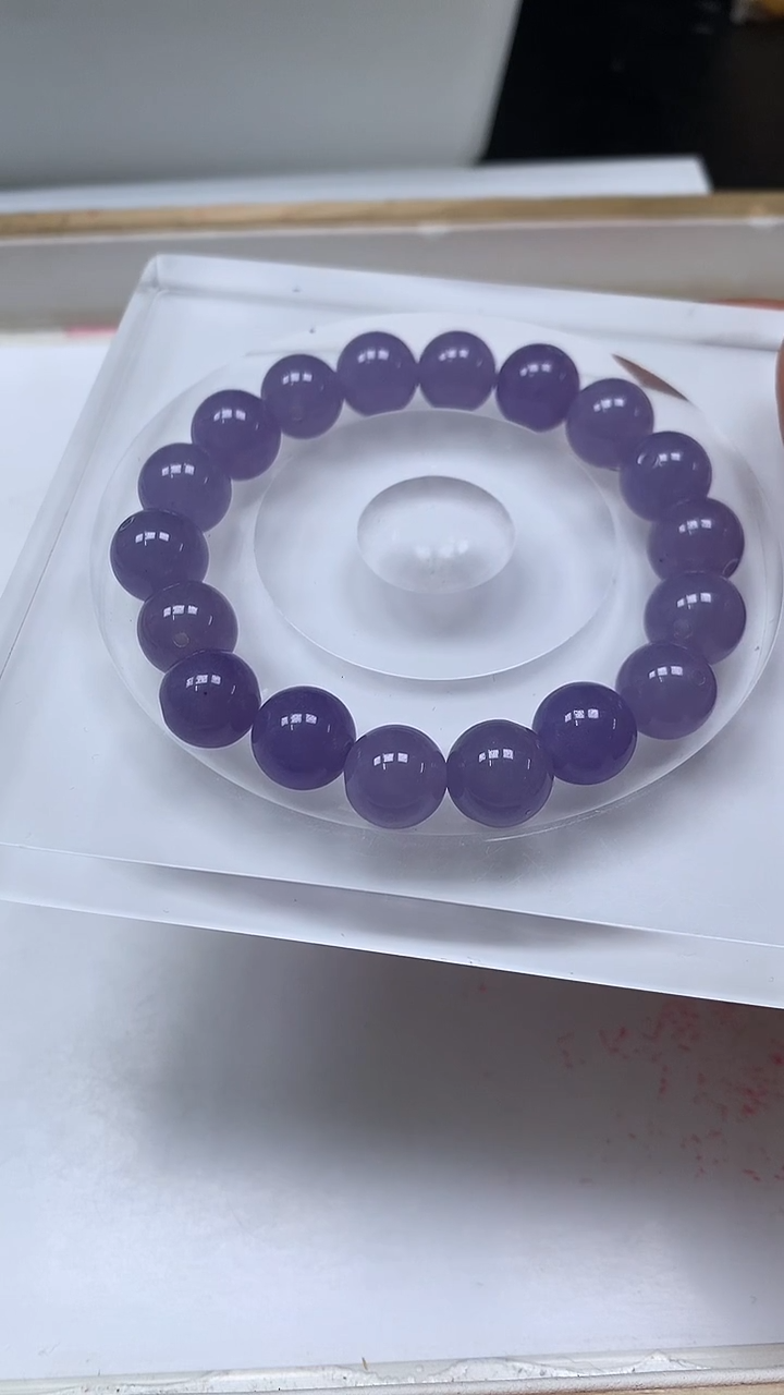 未镶嵌散珠石英质玉D474 蓝 紫 玉12mm6个8.8元