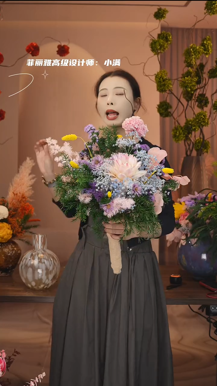 琉璃手工艺品图片款单花束