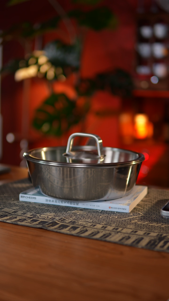 当代五层钢24*7.5斜身煎锅