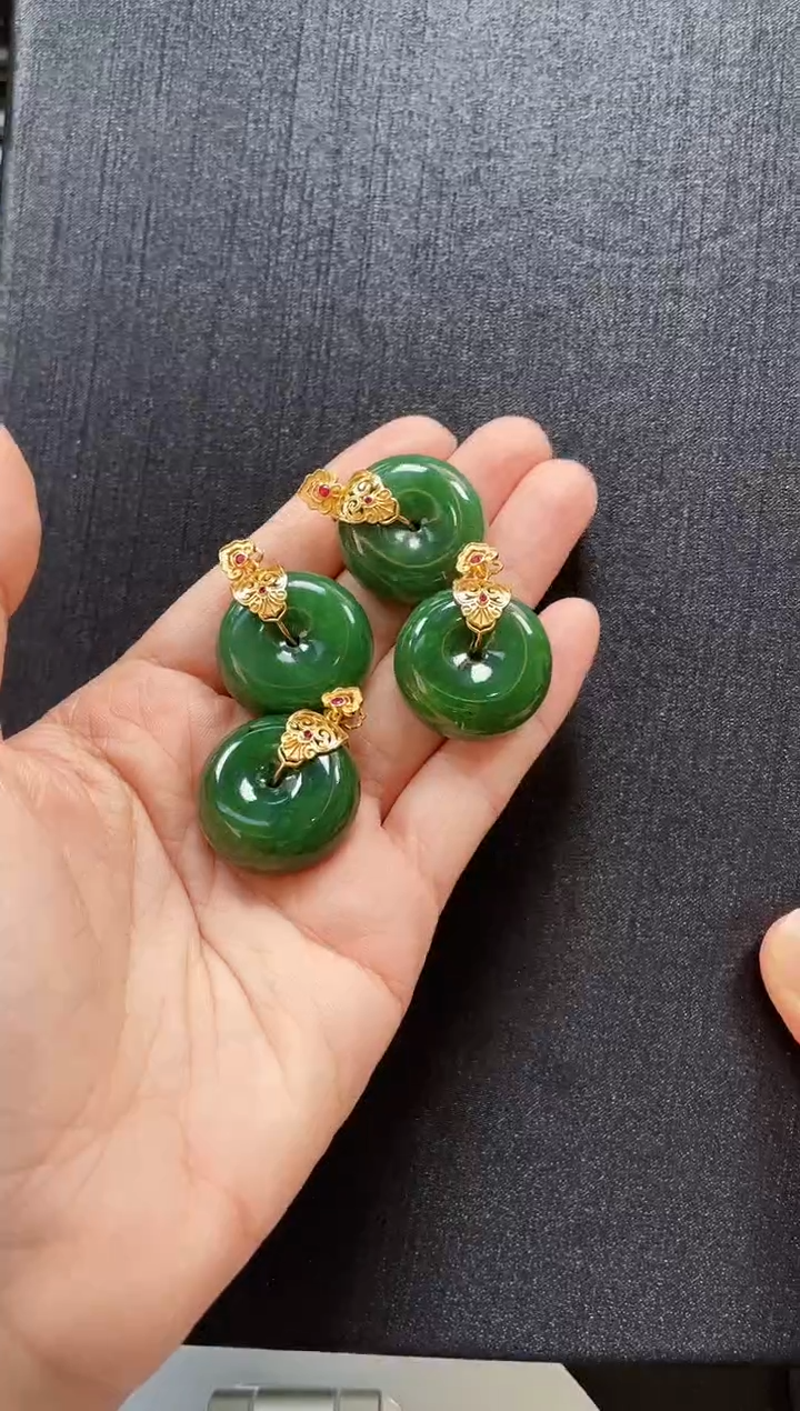 和田玉银S925镶嵌吊坠(赠链)多样性发一