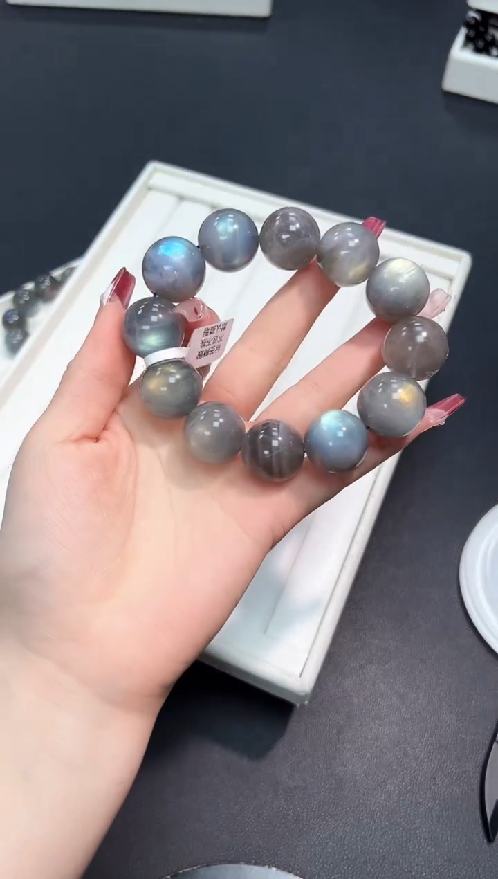 【闪购商品】长石手串未镶嵌13G多样性发其一/1条19mm默认微瑕