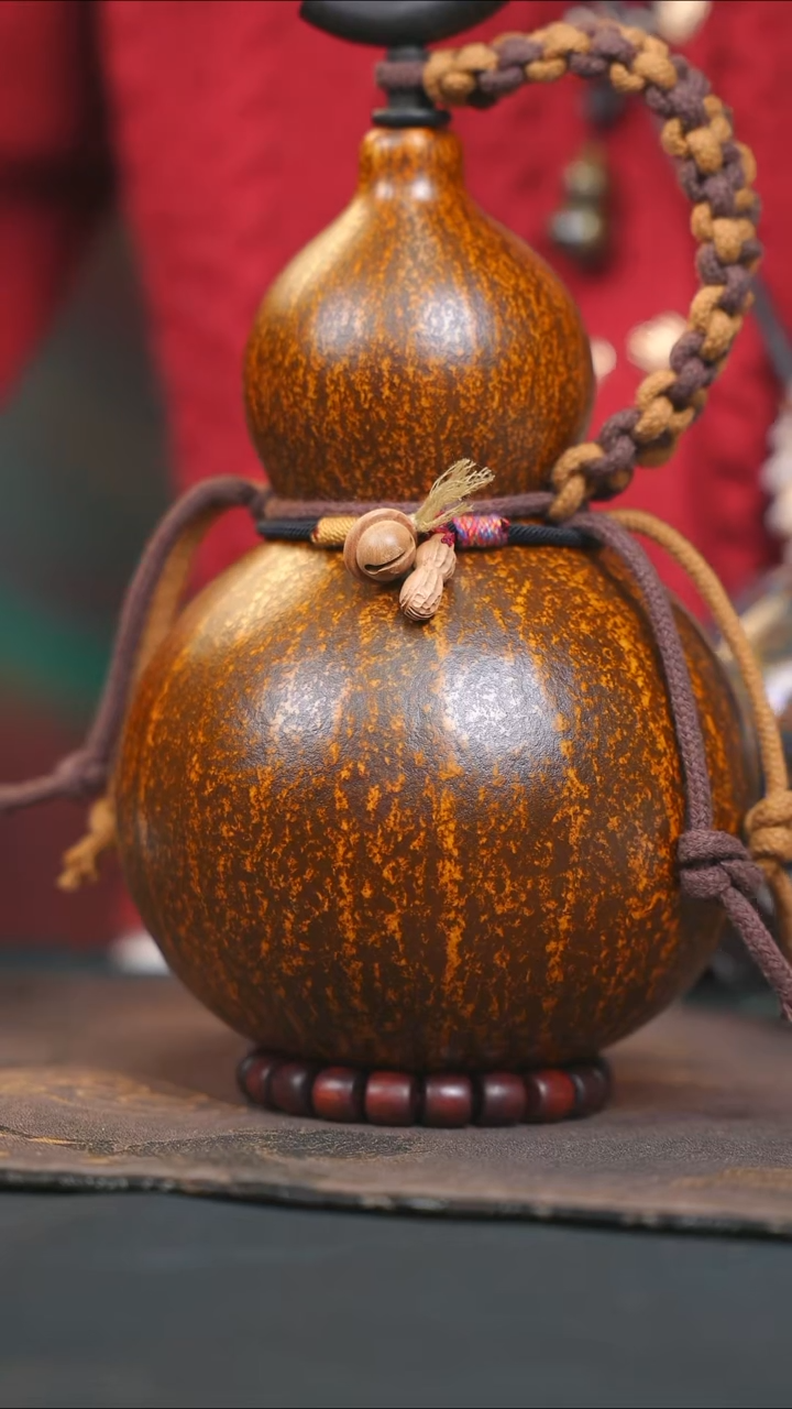 【闪购商品】WO148大漆酒葫芦不包手串及旋转底座