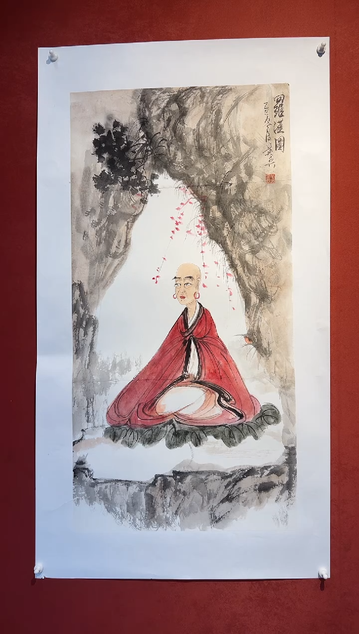 书法侯英兵手绘国画展品
