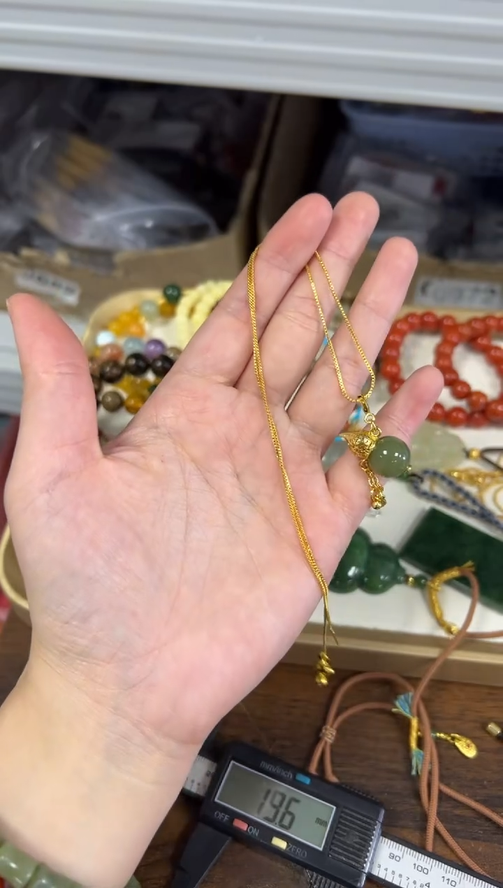 项链未镶嵌和田玉孤品和田玉晴水葫芦吊坠项链[38]