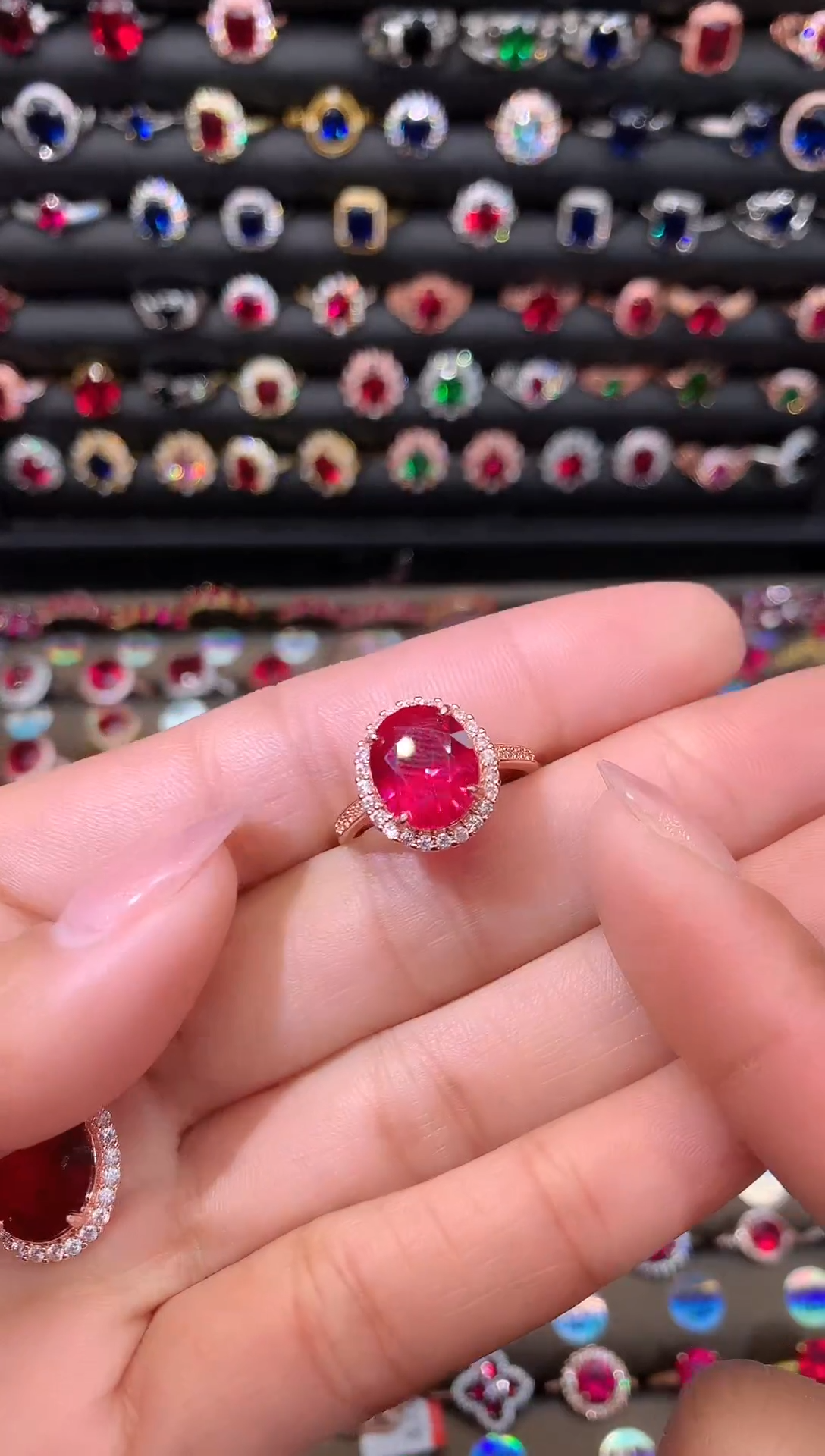 【闪购商品】红宝石戒指银S925镶嵌911