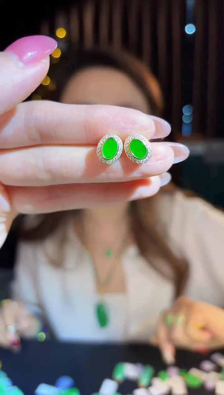 【闪购商品】翡翠耳饰未镶嵌缅料A货/支持复检/一件